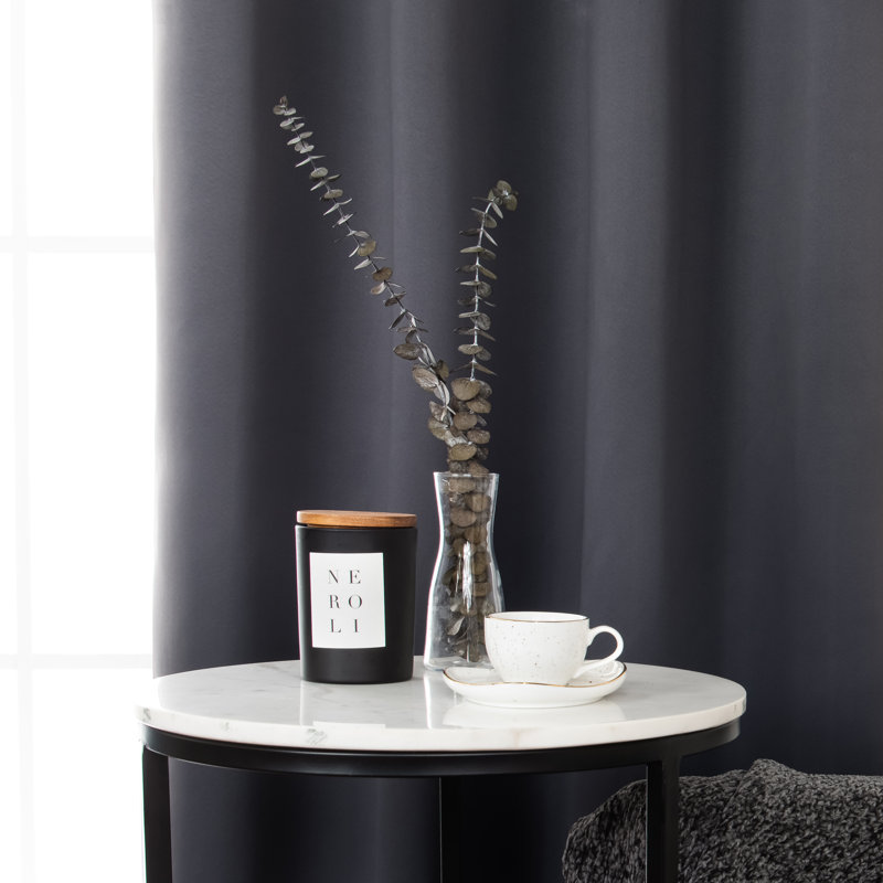 Rideau en polyester, Gris foncé