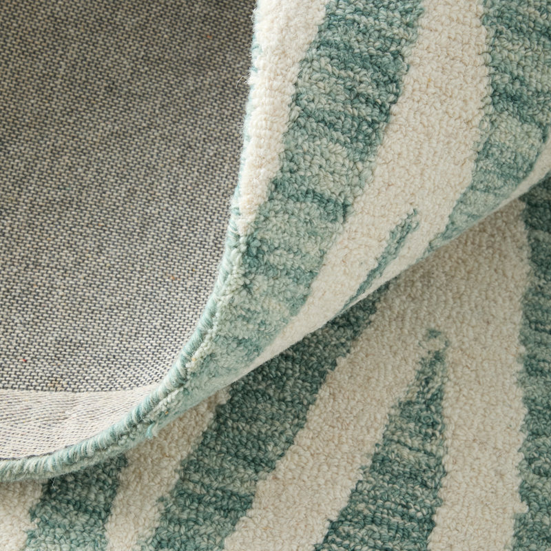 Wallace Modern Chevron Blue Area Rug, Rectangle 8' x 10'