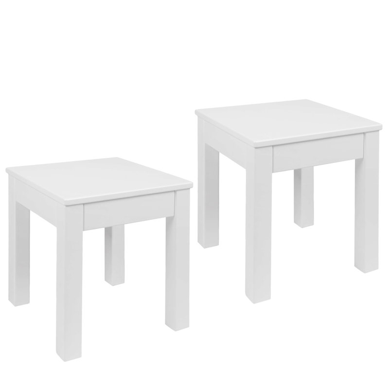 Saayan Solid Wood Accent Stool, White