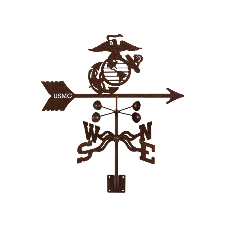 Marines 24'' H Patriotic Weathervane, Garden Mount