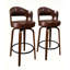 Tabourets de bar pivotants modernes, hauteur du comptoir, ensemble de 2