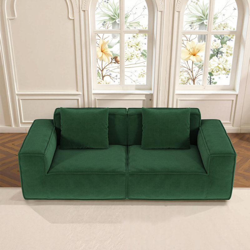 Belfin Modular Sectional Sofa, Convertible Tofu Block Sofa Floor Sofa Bed Armrest Comfy Sofa Bed Compressed Sofa Compression Sofa