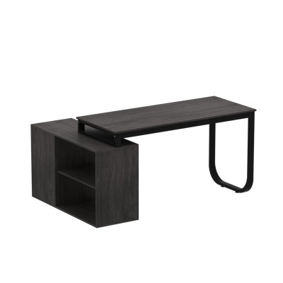 L-Shaped Metal Base Writing Desk