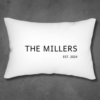 Personalized Family Name Pillow | Custom  Monogram Cushion