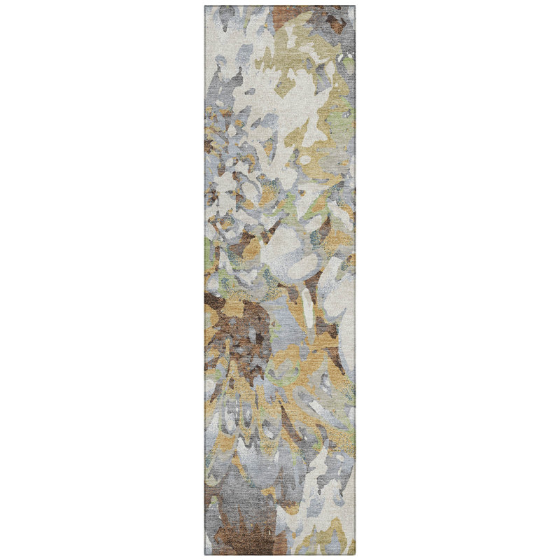 Machine Washable Indoor/Outdoor Chantille ACN2340 Floral Rug, Runner 2'3" x 7'6"
