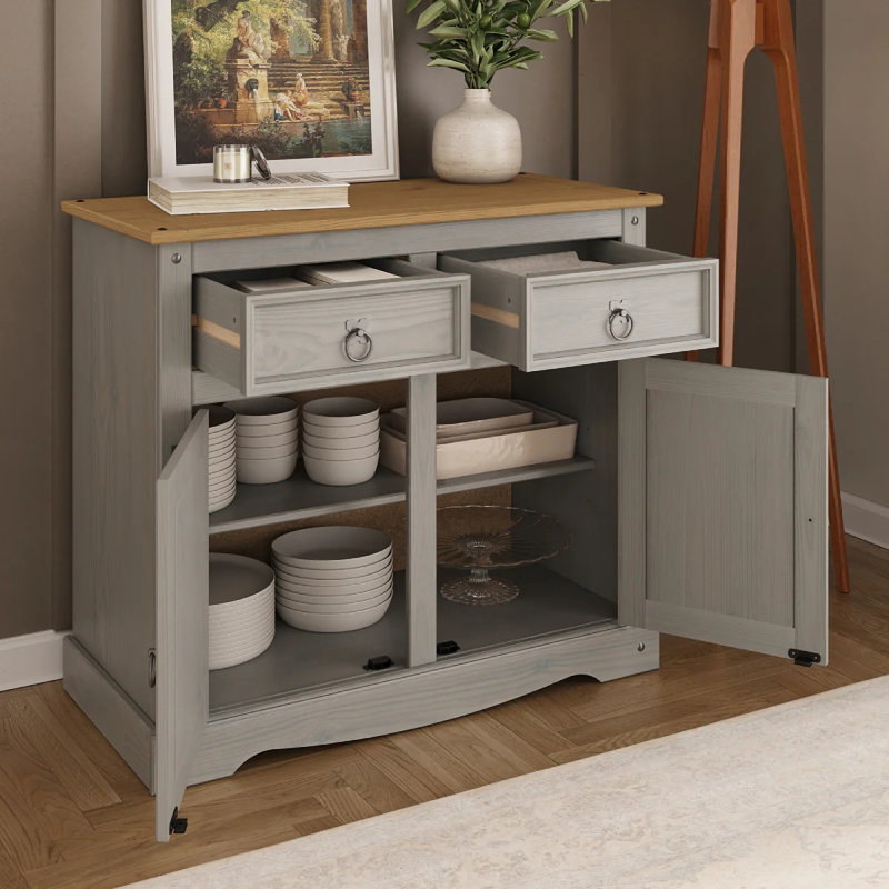 87cm Solid Wood Sideboard