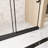 Frameless Single Sliding Shower Door  60 "W X 76" H, 1/4 "(6 Mm) Clear Tempered Glass, Explosion Proof Film, Stainless Steel Handle Square Tube Track-116077621