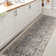 Brandy Rustic Border Low-Pile Machine-Washable Dark Gray/Cream Rug
