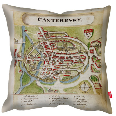 Map of Canterbury 2 British Library Cushion