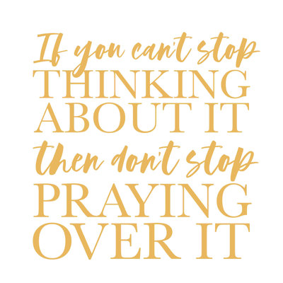 «Don't Stop Praying», art textuel sur toile tendue