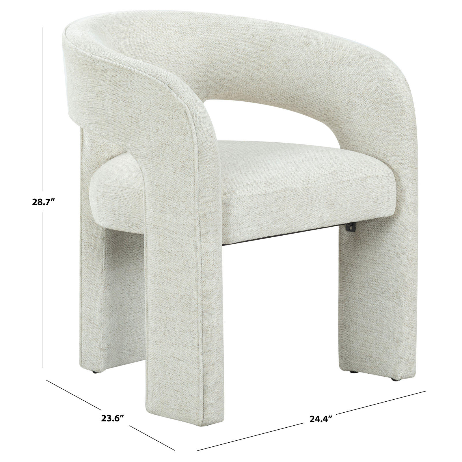 Meline Dining Chair, Taupe Chenille