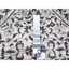 Tapis oriental blanc surdimensionné 15 pi x 20 pi, dynastie Derrick, ton sur ton, laine naturelle non tissée, tissé dense, noué à la main, surdimensionné