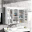 Armoire à pharmacie murale, armoire de salle de bain murale avec 2 portes en verre, armoire de rangement encastrée au-dessus de la toilette avec rangement, blanc