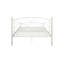 Lit double en métal au look moderne, structure pour la longévité, silencieux et stable, facile à assembler, sans sommier tapissier, pour matelas de 8 pouces ou plus, limite de poids de 600 lb, blanc
