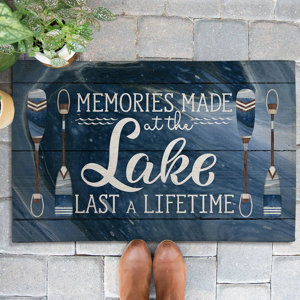 Memories at the Lake Non-Slip Indoor Outdoor Door Mat