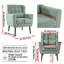 Chaise d'appoint moderne, chaises de salon en tissu Teddy-1324965765