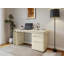 Bureau en forme de L avec 3 tiroirs, bureau rotatif à 360 °, bureau, bureau d'angle pour bureau à domicile