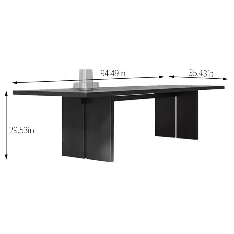 Meiya Ash Solid Wood Dining Table, 35.43" W x 94.49" L