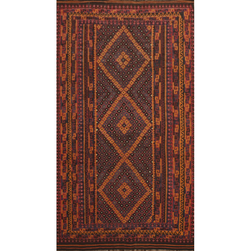 Tapis géométrique Kilim 10 x 18
