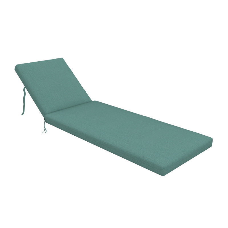 Amala Sunbrella® Outdoor Chaise Lounge Cushion, 23" x 29"/25" x 47" , Cast Breeze Sunbrella® Plainweave