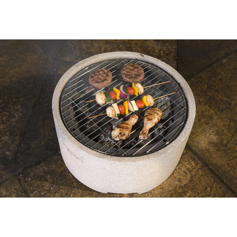 Cooleemee Round Magnesium Oxide Wood Burning Smokeless Fire Pit