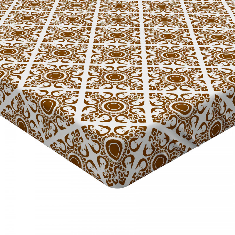 Microfiber Geometric Fitted Sheet, Full Fitted Sheet
