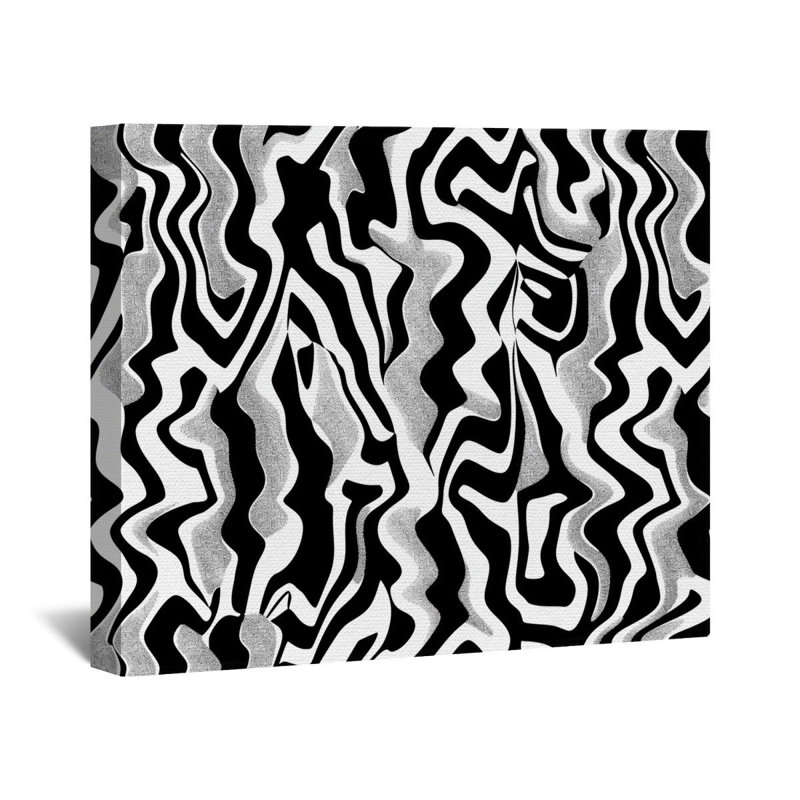 «Zebra Stripes» sur toile, H 12 po x l 12 po