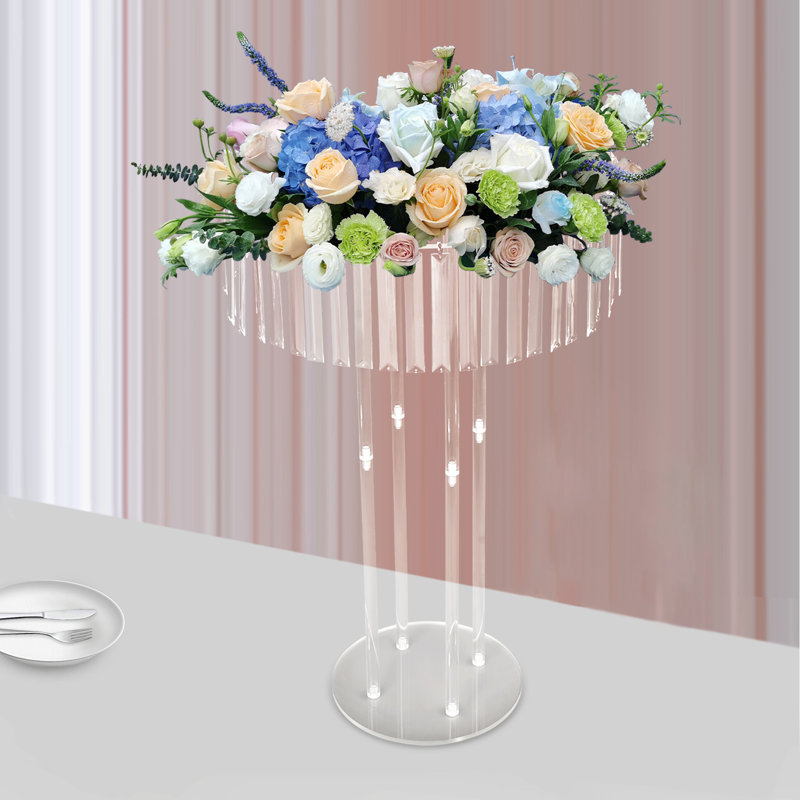Support à fleurs à un niveau pour table de mariage ou sur pied