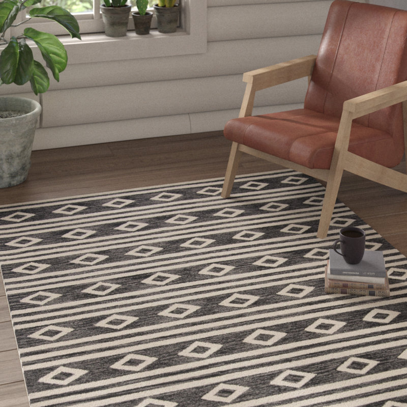 Tapis en laine touffeté à la main Vedika, Rectangle 8 pi x 10 pi