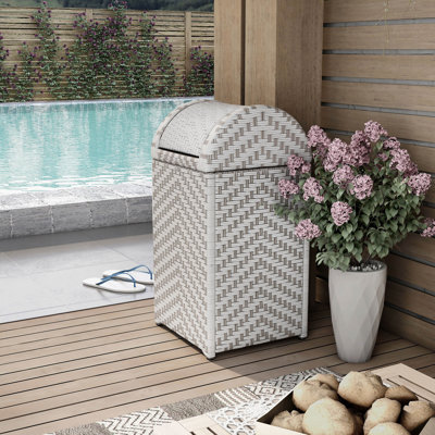 Poubelle en faux osier 33 gallons Flounder