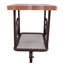 Charmante table de bout grise antique avec tablette polyvalente pour tous les espaces
