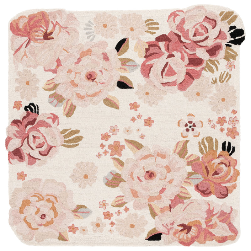 Tapis en laine Adabelle, Carré 6 po
