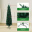 Arbre de Noël artificiel, style crayon, idéal pour la décoration des fêtes et les fêtes (vert, sans fioritures)-1816833907