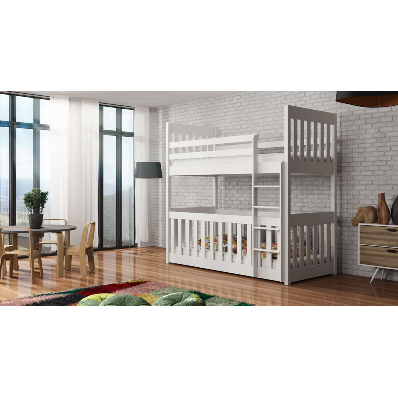 Magee Single (3') Standard Bunk Bed, White Matt