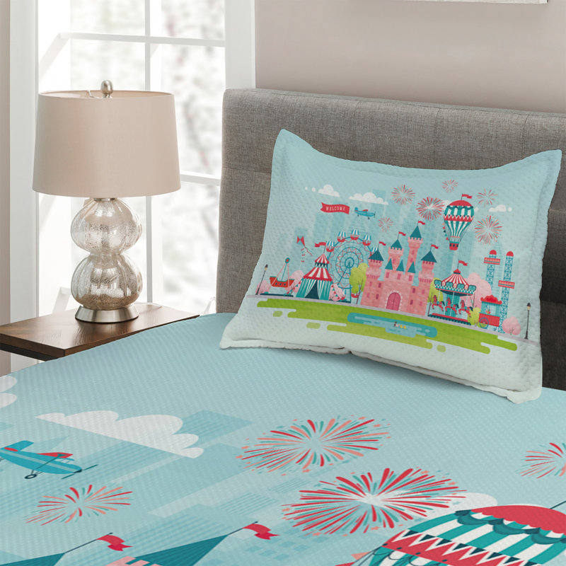 Polyester Coverlet, Twin Bedspread + 1 Sham