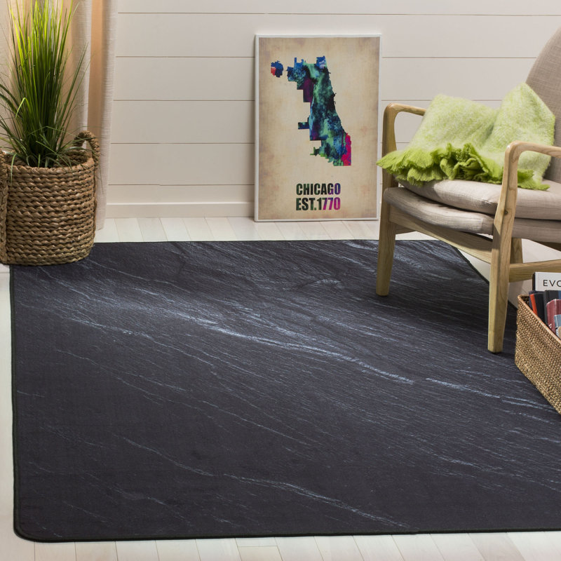 Tapis noir Kira, Rectangle 4 pi x 6 pi