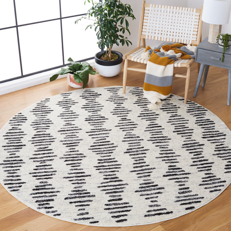 Dunaway Geometric Area Rug, Round 201cm