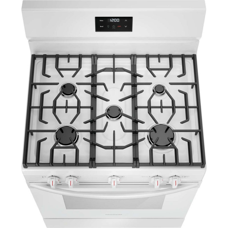 Cuisinière à gaz 30 po avec ébullition rapide Frigidaire, Blanc