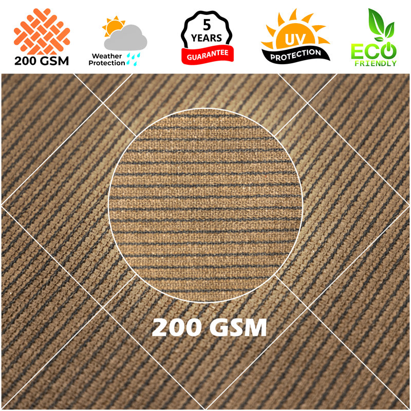 Royal Shade 20' x 20' x 28.3' Triangle Shade Sail with Hardware Kit, Brown, 20' x 20'