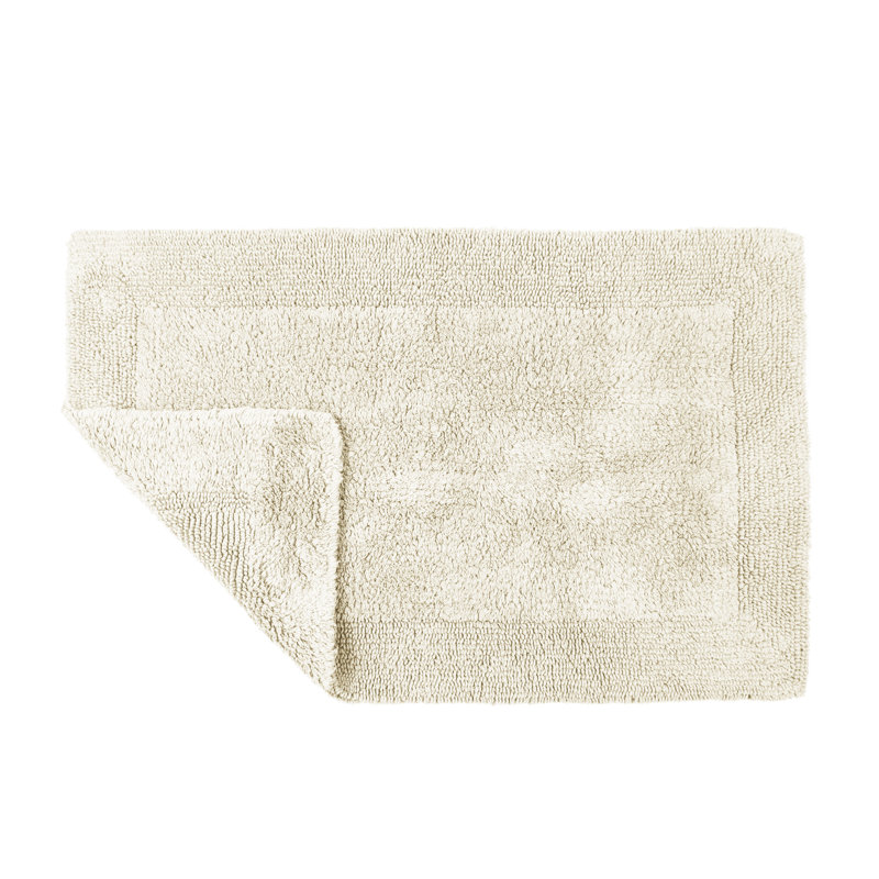 Ruthann Cotton Reversible Bath Mat, Cream