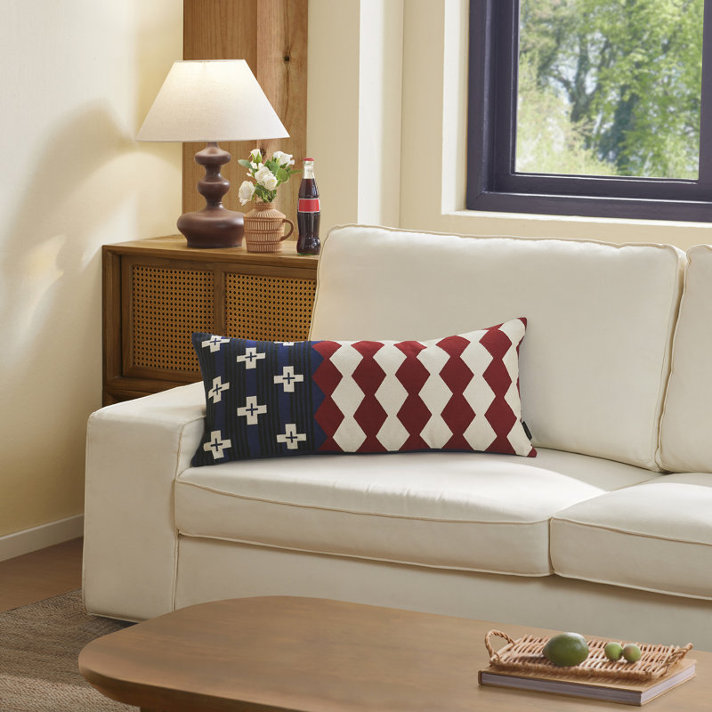 BRAVE STAR EMBROIDERED PILLOW 14X30 MULTI