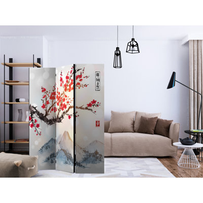 135cm W x 172cm H 3 - Panel Wood Folding Room Divider