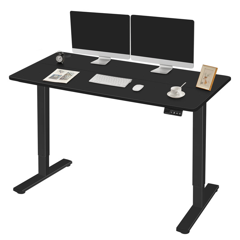 Lakyia Electric Height Adjustable Standing Desk, 48" H x 48" W x 24" D, Black