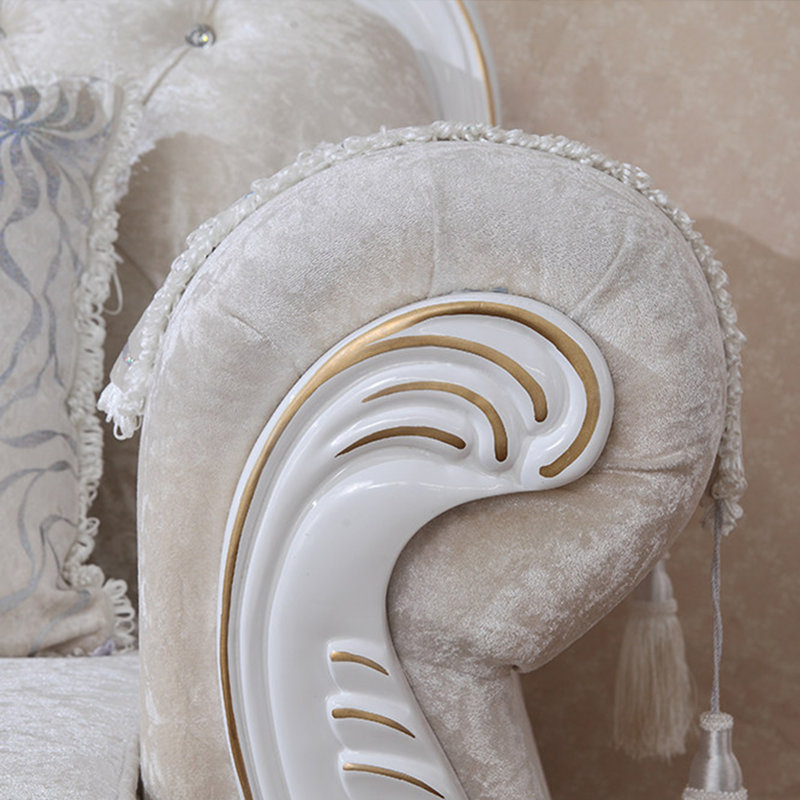 Canapé en tissu de luxe léger de style américain., 90.5" W