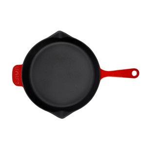 Lava Enameled Cast Iron Mini Ceramic Frying Pan - 6.3 inch Round, Oven Safe  Small Cast Iron Skillet with White Ceramic Enamel Coated Interior, Baby