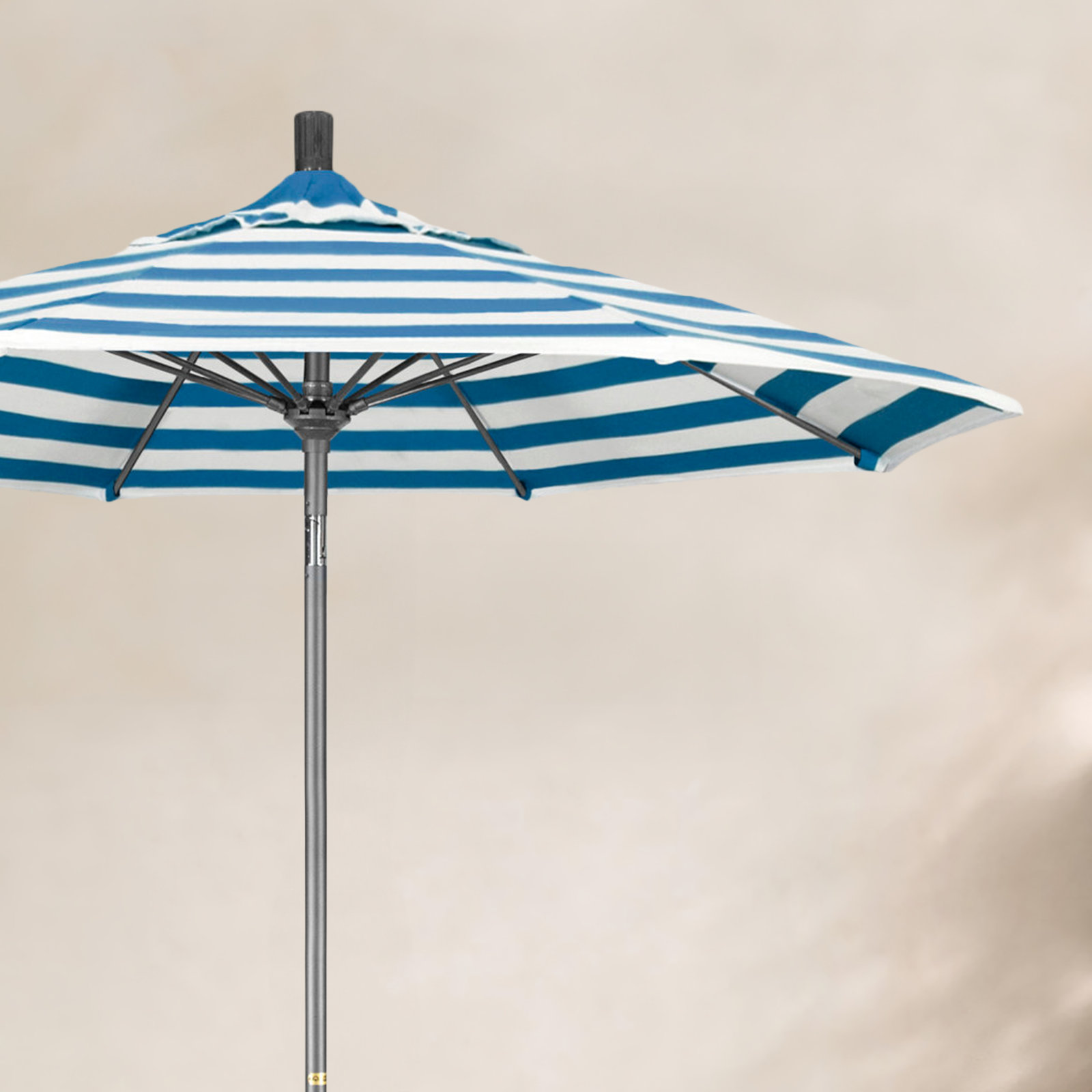 Brent 7.5' Sunbrella® Umbrella, Canvas Parrot Sunbrella® Canvas, Silver