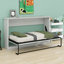 Lit escamotable horizontal, lit escamotable mural, armoire pliante, meuble peu encombrant pour chambre d'amis polyvalente, bureau personnel