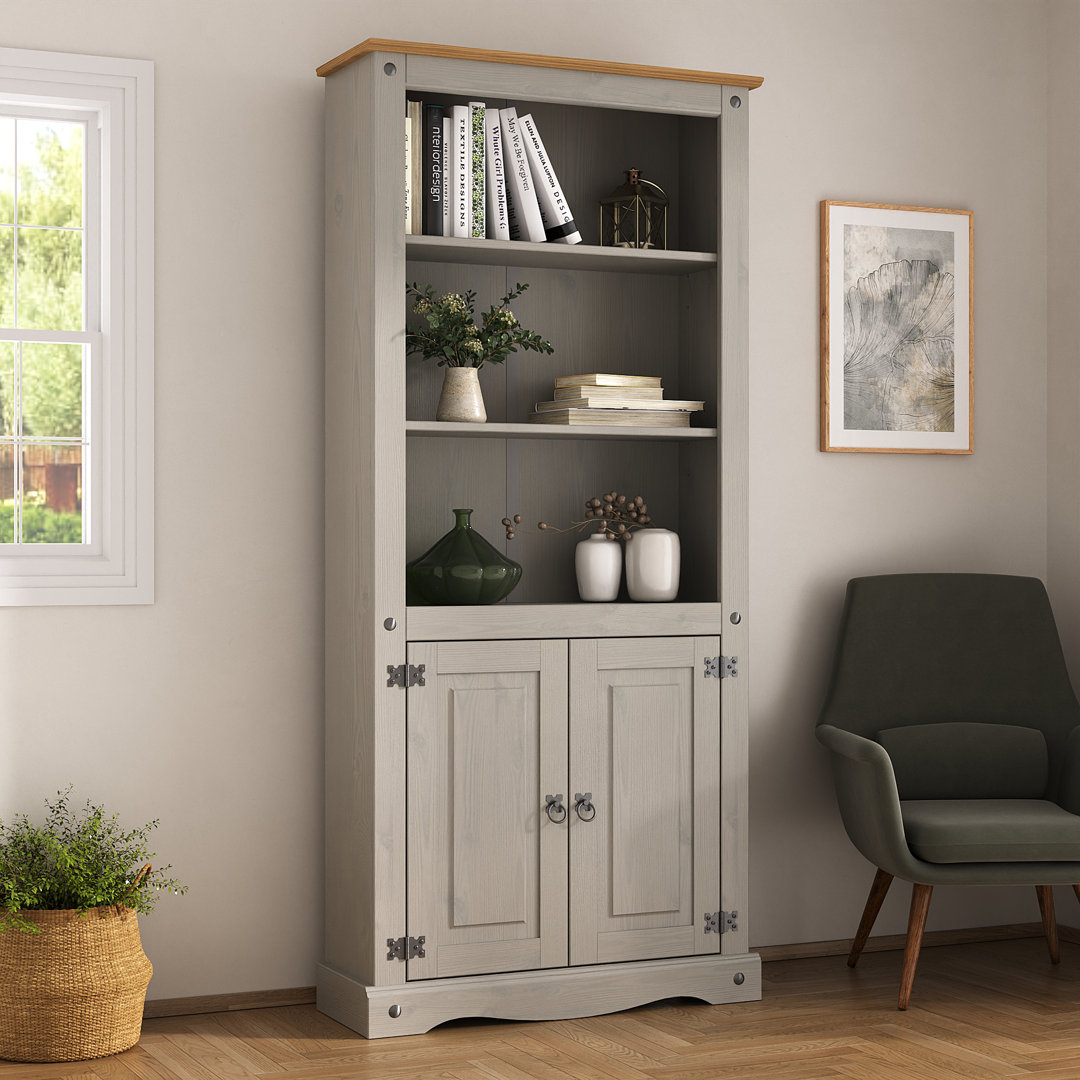 Sessions 180cm H x 82cm W Solid Wood Standard Bookcase