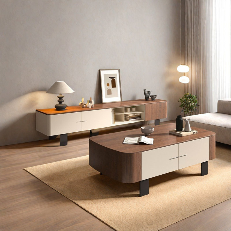 Meuble de rangement pour table basse rétro Eco