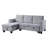 Velvet Reversible Sleeper Sectional Sofa-1734493967